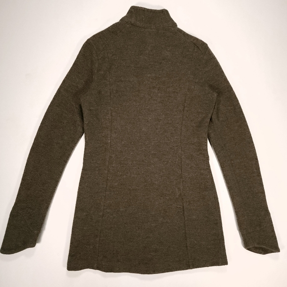 Ibex Backbay Merino Wool Tunic Jacket Womens Size XS Sweater Full Zip Green GUC! - Picture 3 of 16